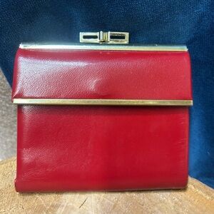 Vintage Elegant “ Lady Boxton” Red Leather wallet.